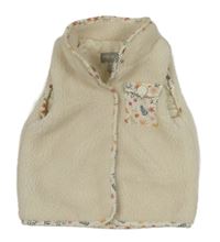 Smetanová huňatá podšitá vesta s kapsou Primark