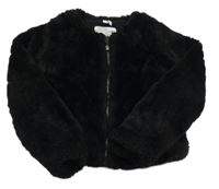 Černá kožešinová podšitá crop bunda ORCHESTRA