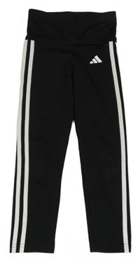 Černé sportovní funkční legíny s logem Adidas