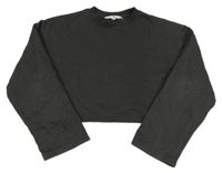 Tmavošedá crop mikina H&M