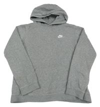 Šedá mikina s kapucí Nike