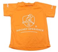 Oranžové sportovní tričko s potiskem Hoensport