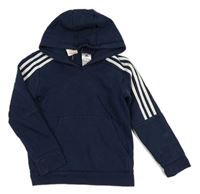Tmavomodrá mikina s kapucí Adidas