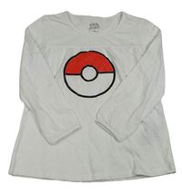 Bílé triko Pokémon Primark