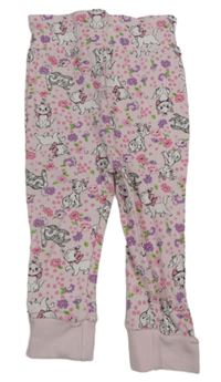 Světlerůžové žebrované tepláky zn. Disney