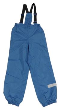 Modré šusťrákové laclové podšité kalhoty Alive