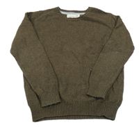 Hnědý vlněný svetr Zara