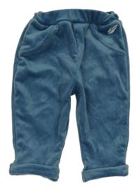 Modré plyšové tepláky s peříčkem Disney 