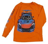 Cihlově červené triko s autem Next 