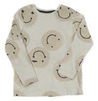 Bílé triko se smajlíky George