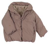 Fialovorůžová šusťáková zimní bunda Zara