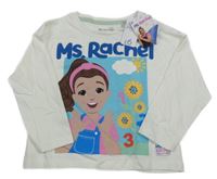 Nové - Bílé triko Ms. Rachel Nutmeg