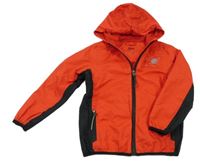 Červeno-černá šusťáková jarní bunda s kapucí Crivit 