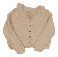 Světlerůžový proínací svetr s volánky George