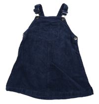 Tmavomodré manšestrové šaty Nutmeg