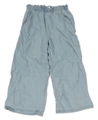 Světlemodré lehké culottes riflové kalhoty Yigga 