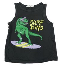 Antracitové tílko s dinosaurem H&M