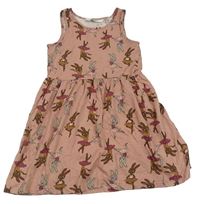 Starorůžové šaty se zajíčky H&M
