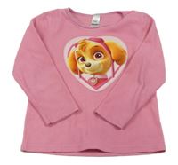 Růžová fleecová mikina s PAW PATROL - Skye zn. C&A