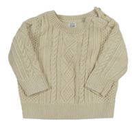 Smetanový vzorovaný svetr GAP