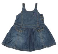 Tmavomodré riflové šaty s ptáčky Mexx