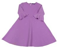 Levandulové vzorované třpytivé šaty FAME FOREVER