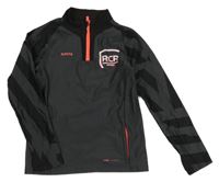 Tmavošedo-černá funkční fotbalová mikina KIPSTA