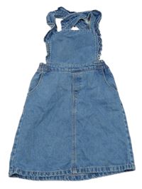 Modrá riflová laclová sukně s volánky KIABI