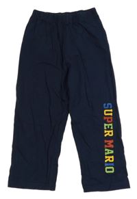 Tmavomodré pyžamové kalhoty s nápisem - Mário