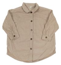 Pudrová manšestrová košilová bunda Next