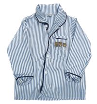 Modro-bílý pruhovaný pyžamový kabátek s medvídky SHEIN