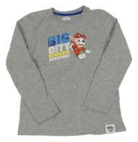 Šedé melírované triko s PAW PATROL - Chase nickelodeon