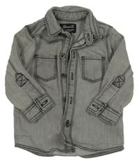 Šedá tepláková riflová košile Denim Co.