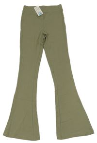 Nové - khaki flare teplákové kalhoty New Look