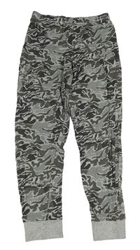 Šedé army pyžamové kalhoty s nápisy C&A