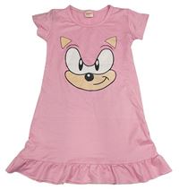 Růžová noční košile se Sonicem