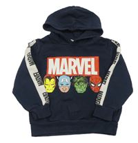 Tmavomodrá mikina s Avengers a kapucí H&M