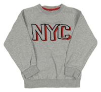 Šedá melírovaná mikina s písmeny Matalan