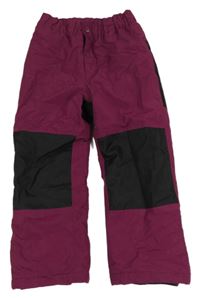 Vínovo-černé šusťákové oteplovačky BPC