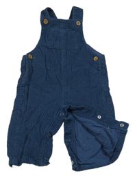 Tmavomodré manšestrové podšité laclové kalhoty M&S