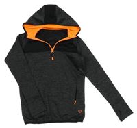 Antracitovo-černá sportovní mikina s kapucí St. Bernard