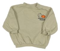 Béžová oversize mikina s dýněmi a nápisem George