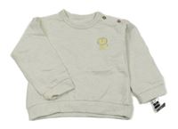 Nové - Světlešedá melírovaná mikina s lvem Dunnes