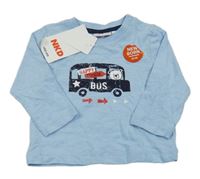 Nové - Světlešedé triko s autobusem Liegelind