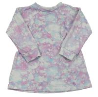 Růžovo-barevné batikované teplákové šaty Dunnes