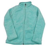 Tyrkysová melírovaná chlupatá propínací mikina Lupilu