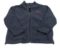 Tmavomodrá fleecová propínací mikina s výšivkou Impidimpi