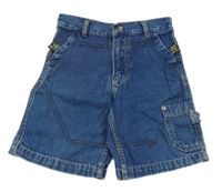 Modré riflové kraťasy s kapsou Pocopiano