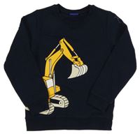 Tmavomodrá mikina s bagrem Lupilu