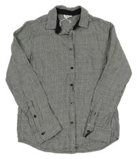 Černo-bílá kostkovaná košile KappAhl